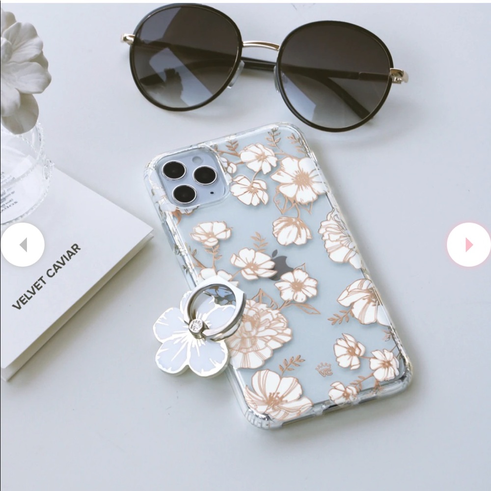 NWT Velvet Caviar White & Gold Floral Clear iPhone 11 Pro Max Case